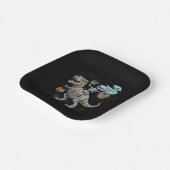 スケルトン乗用恐竜Tレックスハロウィーンカボチャ ペーパープレート (傾斜あり)