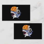 スケルトン乗馬シャーク面白いハロウィーンのコスチューム少年 名刺 (正面/裏面)