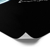 スケルトン乗馬シャーク面白いハロウィーンの男の子女 ポスター (角)