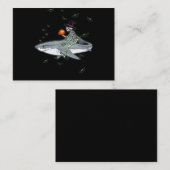 スケルトン乗馬シャーク – 面白いハロウィーンシャークギフト 名刺 (正面/裏面)