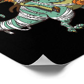 スケルトン乗馬ジュラシック恐竜ハロウィングランジ ポスター (角)