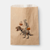 スケルトン乗馬ミイラ恐竜Tレックスハロウィンおもしろい フェイバーバッグ (正面)