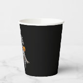 スケルトン乗馬ミイラ恐竜Tレックスハロウィンおもしろい 紙コップ (左)