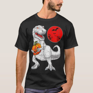 スケルトン乗馬ミイラ恐竜Tレックスハロウィンおもしろい Tシャツ