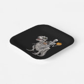 スケルトン乗馬ミイラ恐竜Tレックスハロウィン ペーパープレート (傾斜あり)