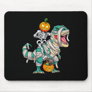 スケルトン乗馬ミイラ恐竜Tレックスハロウィーンパム マウスパッド