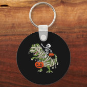 スケルトン乗馬ミイラTレックスハロウィンボーイズガールズK キーホルダー (正面)