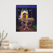 スケルトン付きバーバリアンウィザード ポスター (キッチン)