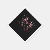 スケルトン保持ハンズバレンタインズハートデイDesig スタンダードカクテルナプキン (角)