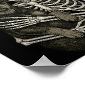 スケルトン保持ロットワイラードッグおもしろいレイジーハロー ポスター (角)