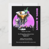 スケルトン墓地スカルカクテルフルムーンホラー 招待状 (正面)