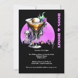 スケルトン墓地スカルカクテルフルムーンホラー 招待状