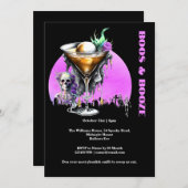 スケルトン墓地スカルカクテルフルムーンホラー 招待状 (正面/裏面)