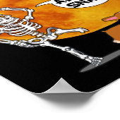 スケルトン壊れた脚ハロウィーンコーギリパースキーズ ポスター (角)