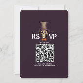 スケルトン大人ハロウィンコスチュームパーティー 招待状 (裏面)