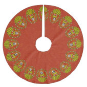 スケルトン女性ハート ブラッシュドポリエステルツリースカート (正面)