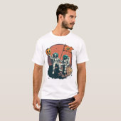 スケルトン宇宙飛行士クルー Tシャツ (正面フル)