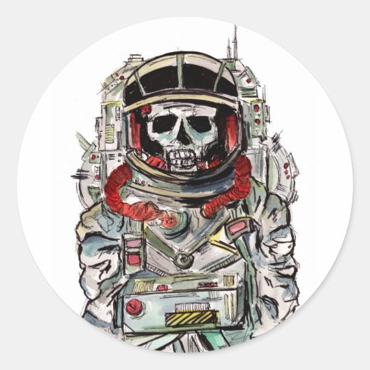 スケルトン宇宙飛行士 ラウンドシール (正面)