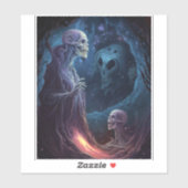 スケルトン完全に死んでいなクリーチャーのホラーアート シール (シート)