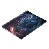 スケルトン完全に死んでいなクリーチャーのホラーアート ノートブック (左側)