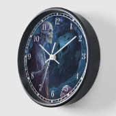 スケルトン完全に死んでいなクリーチャーのホラーアート 壁時計 (傾斜)