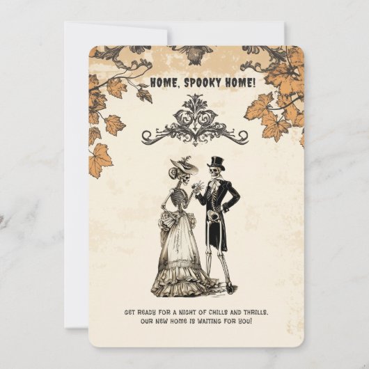 スケルトン対幽霊のよく出る引っ越し祝いパーティーパーティー 招待状 (裏面)