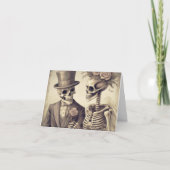 スケルトン対結婚対のサンキューカード シーズンカード (正面)