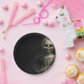 スケルトン幽霊のよく出るドールハロウィーンの衣装パーティー ペーパープレート (パーティー)