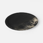 スケルトン幽霊のよく出るドールハロウィーンの衣装パーティー ペーパープレート (アングル)