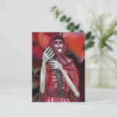 スケルトン幽霊はがき ポストカード (スタンド正面)