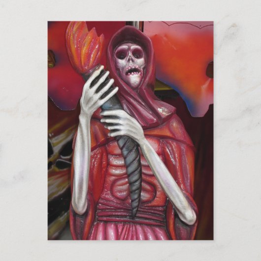 スケルトン幽霊はがき ポストカード (正面)