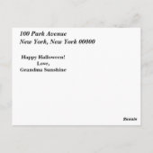 スケルトン幽霊新郎新婦 ポストカード (裏面)