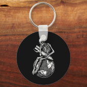 スケルトン座る地球の日の環境 キーホルダー (正面)