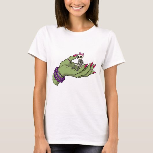 スケルトン弓を持つフランケンシュタインハンドブリーズ Tシャツ (正面)