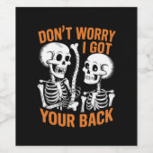 スケルトン心配するな得I Your Back Halloween ワインラベル (シングルラベル)