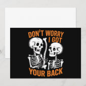 スケルトン心配するな得I Your Back Halloween 招待状 (正面/裏面)