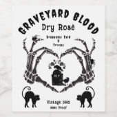 スケルトン怒ハローウィンパーティワインラベル ワインラベル (シングルラベル)