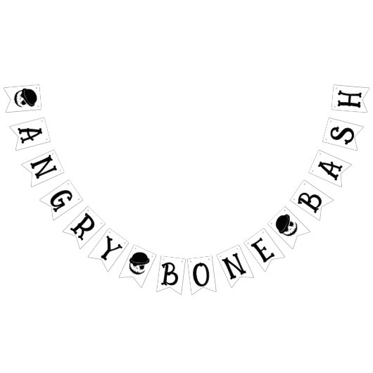 スケルトン怒ボーンBashハロウィーン バンティングフラッグ (全)