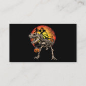 スケルトン恐竜Tレックスパンプキンハロウィーンの衣装 名刺 (裏面)