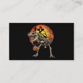 スケルトン恐竜Tレックスパンプキンハロウィーンの衣装 名刺 (正面)