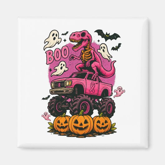 スケルトン恐竜Tレックス乗馬モンスタートラックブレアス マグネット (正面)