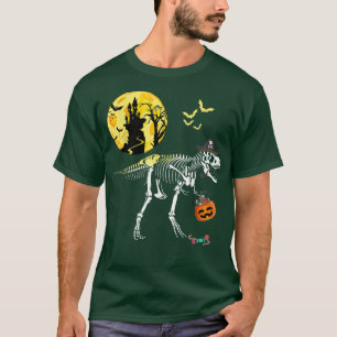 スケルトン恐竜Tレックス海賊面白いハロウィーンCos Tシャツ