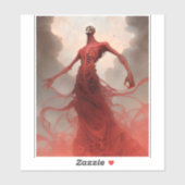 スケルトン悪魔の生き物の暗いファンタジー恐怖 シール (シート)