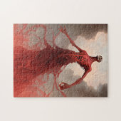 スケルトン悪魔の生き物の暗いファンタジー恐怖 ジグソーパズル (横)