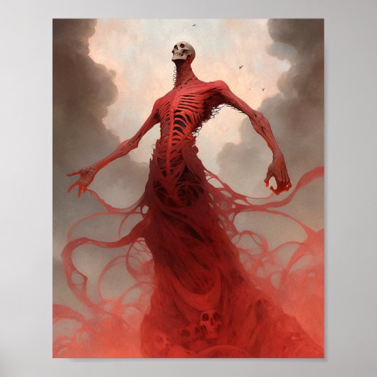 スケルトン悪魔の生き物の暗いファンタジー恐怖 ポスター (正面)