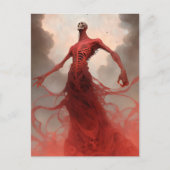 スケルトン悪魔の生き物の暗いファンタジー恐怖 ポストカード (正面)
