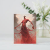 スケルトン悪魔の生き物の暗いファンタジー恐怖 ポストカード (スタンド正面)