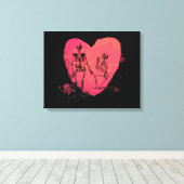 スケルトン愛 キャンバスプリント (インサイチュ (ウッドフロア))