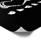 スケルトン手とハロウィーンデザイン ポスター (角)