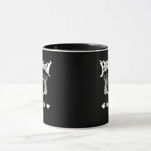 スケルトン手とハロウィーンデザイン マグカップ (中央)